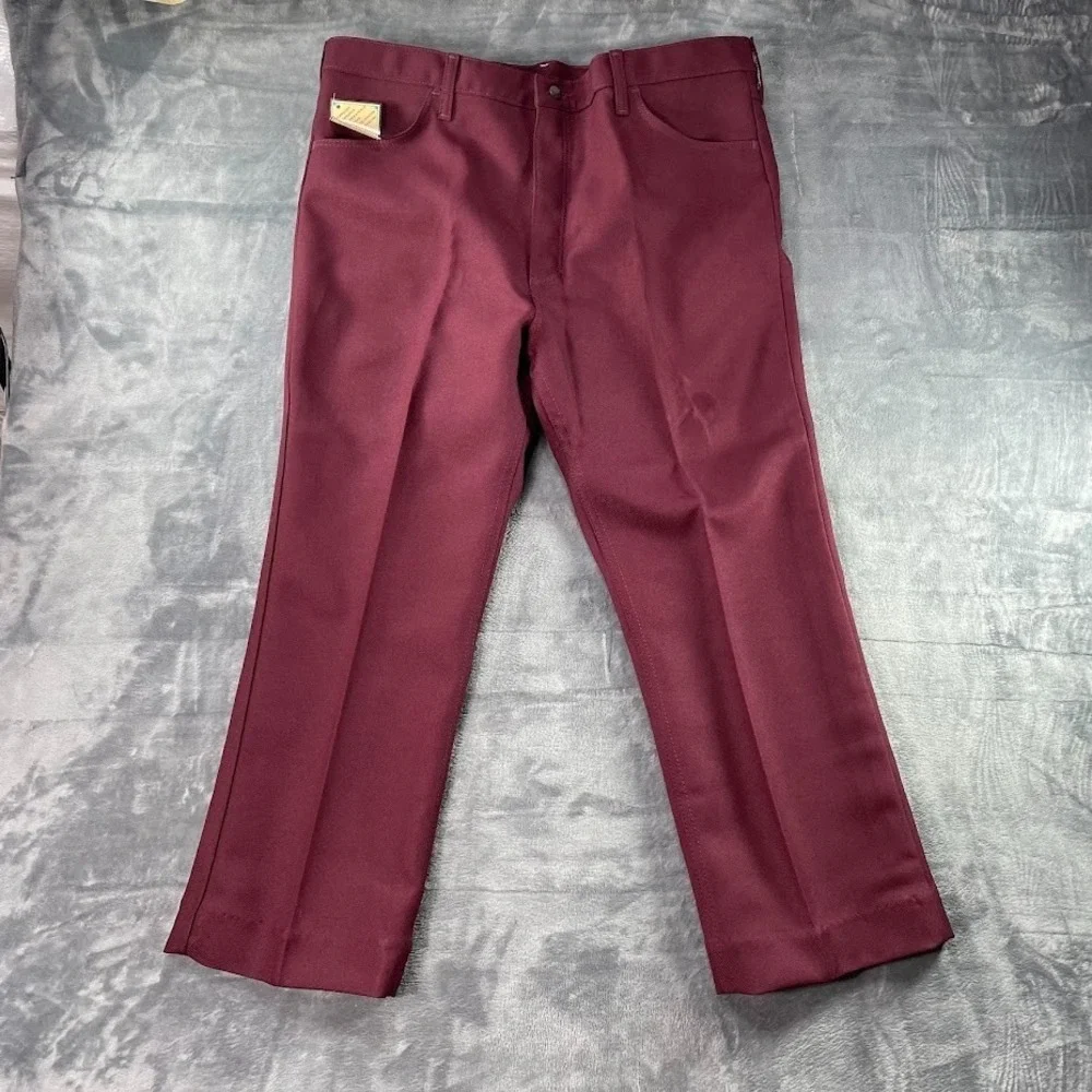 VTG Wrangler Wrancher Boot Jeans Mens 40x30 USA Made Red Regular Fit Pants NWT